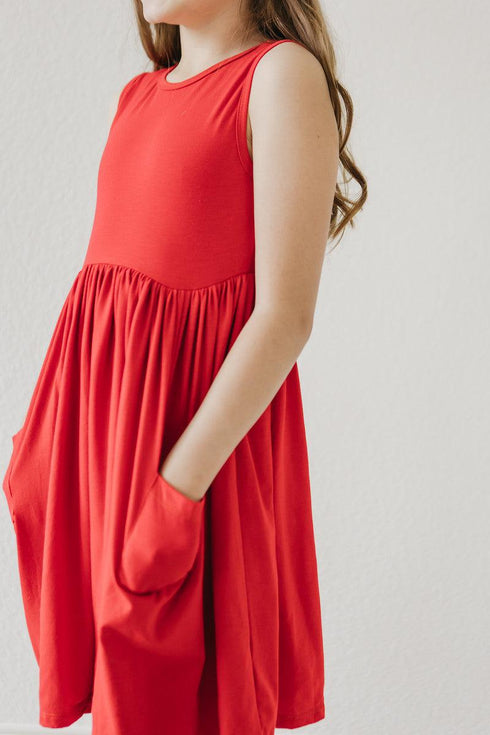 red-tank-pocket-twirl-dress Mila &  Rose - Sophia's Style--4T--5